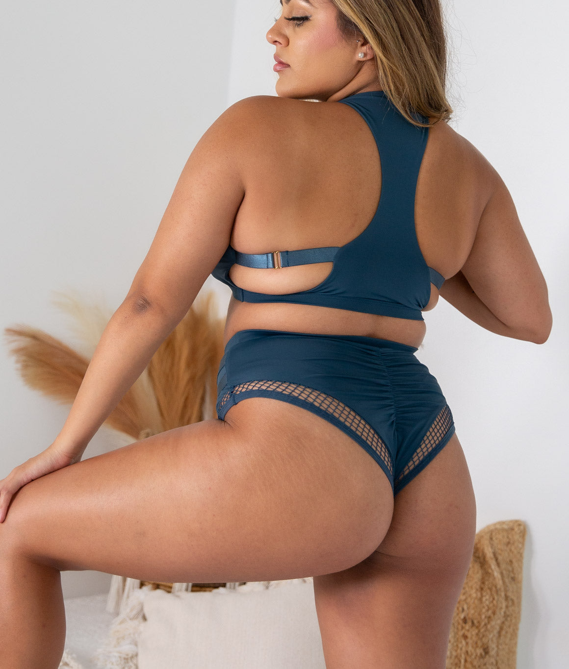 Tatiana Active – Isla Teal Matching High Waisted Pole Wear Set-3862