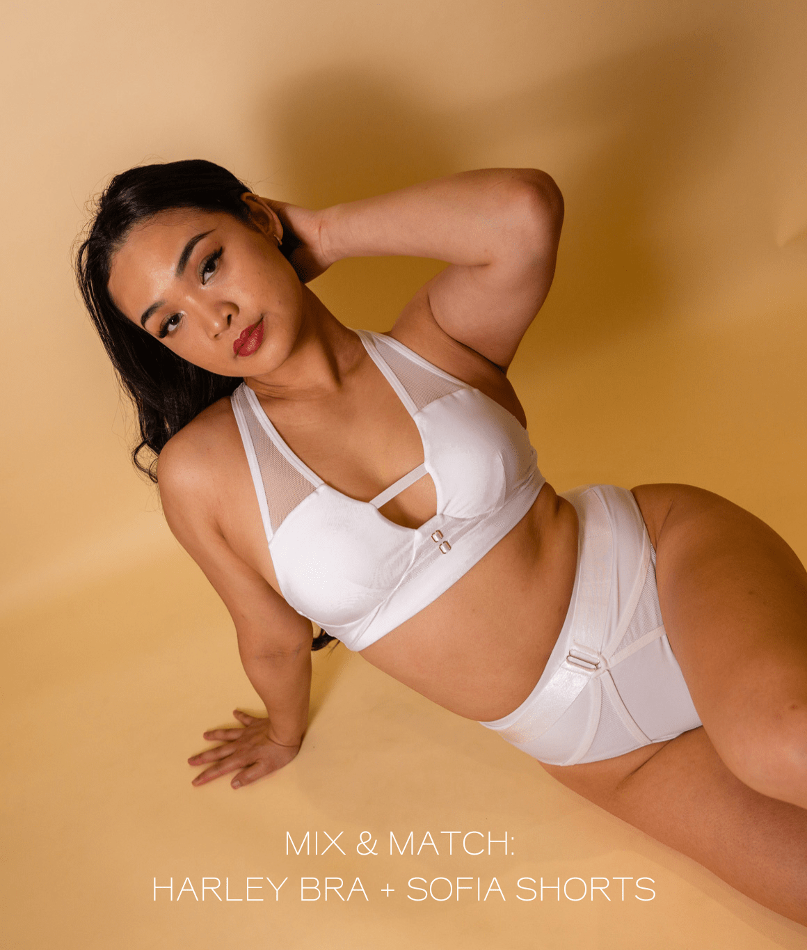 Tatiana Active – Mix &#038; Match – Harley Bra White with Sofia Shorts White (1)