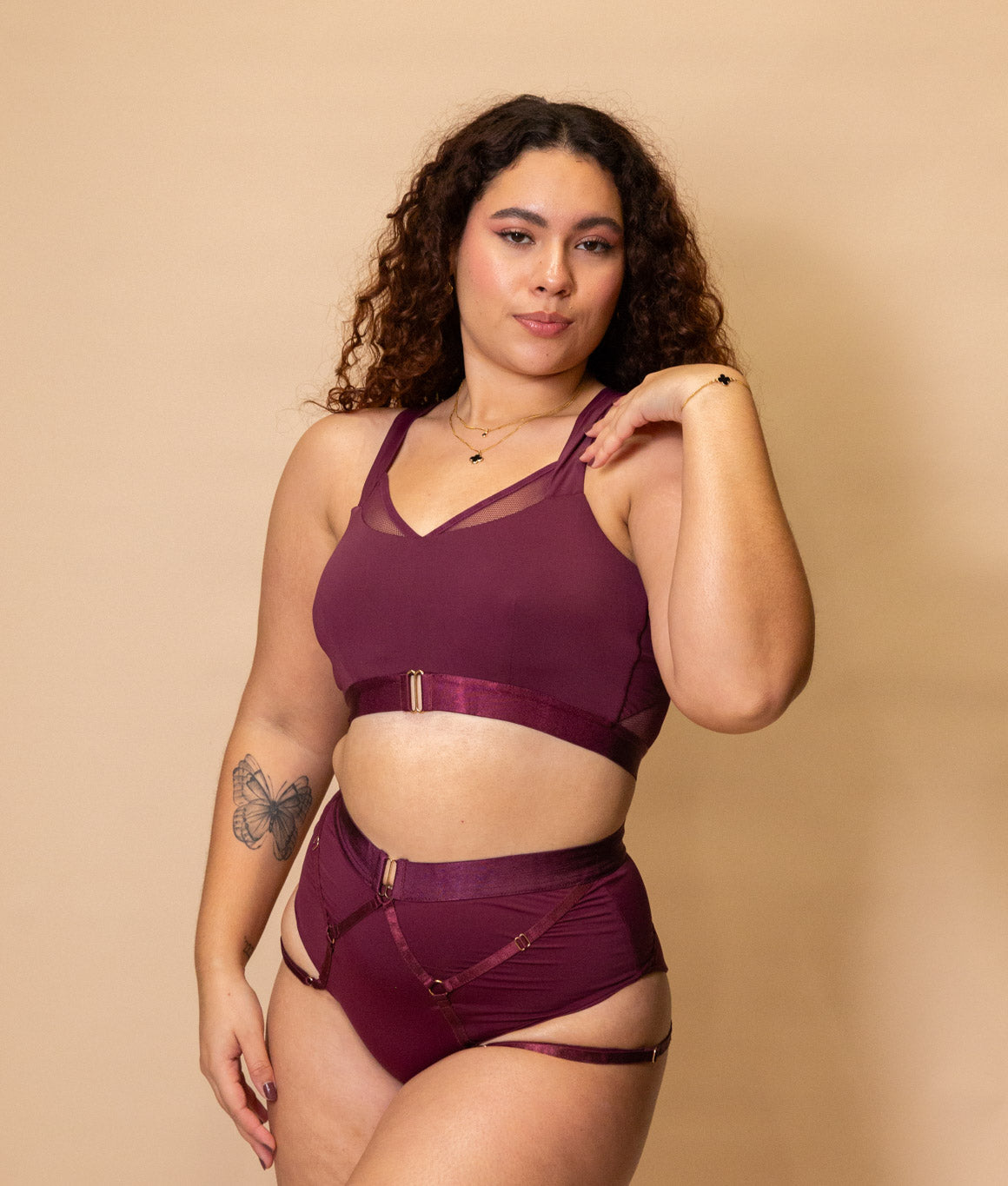 Perla Bra - Matte Wine 3XL