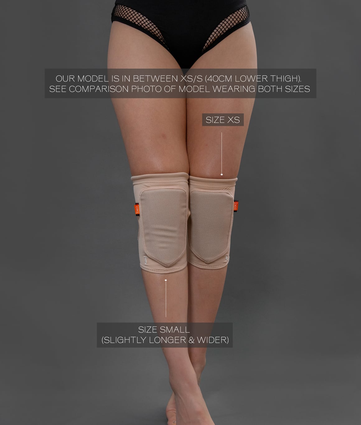 Tatiana Active – Ultimate Latte Nude Pole Dance Knee Pads – Durable with Impact Protection-055