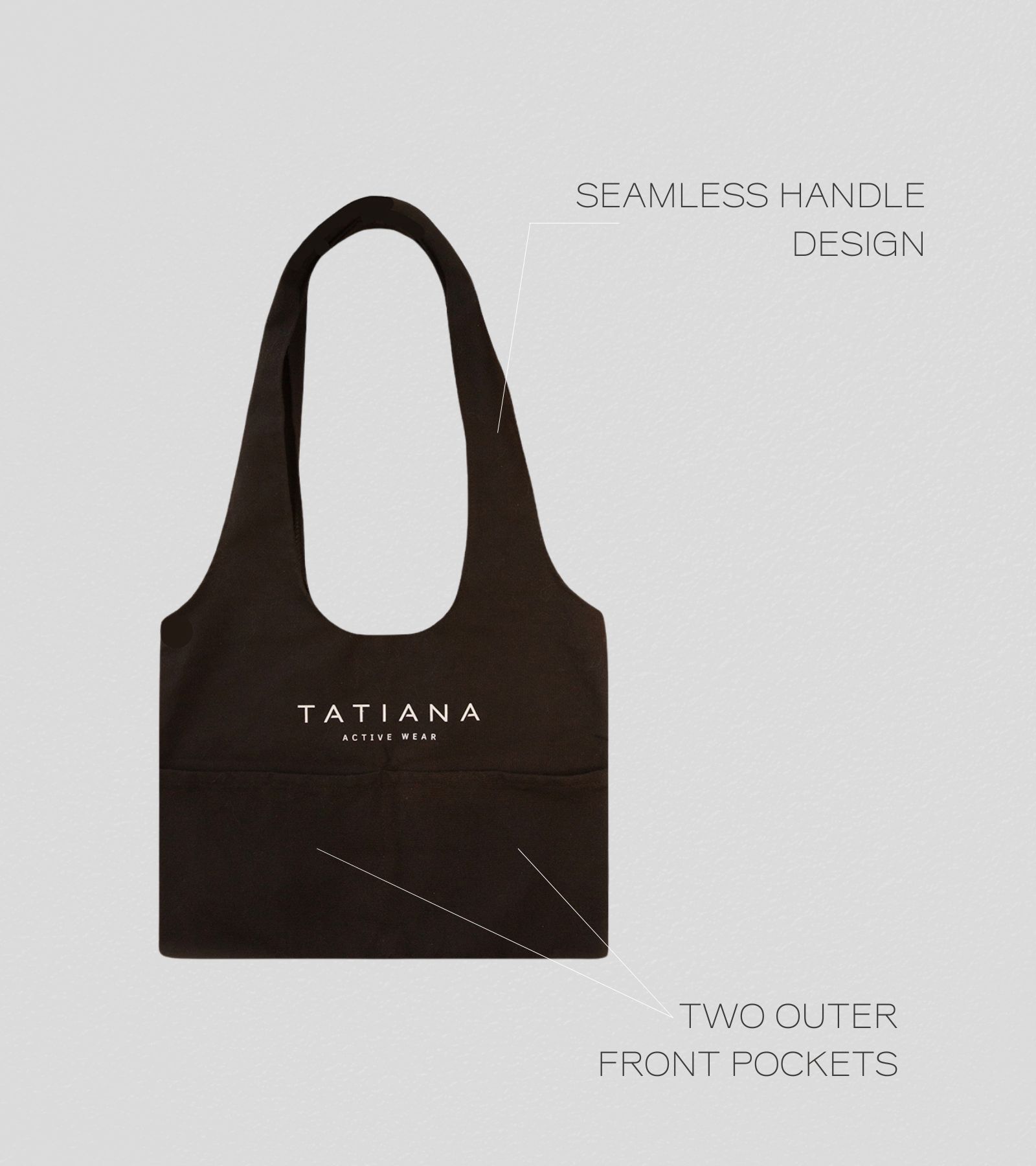 tatiana active tote bag labelled