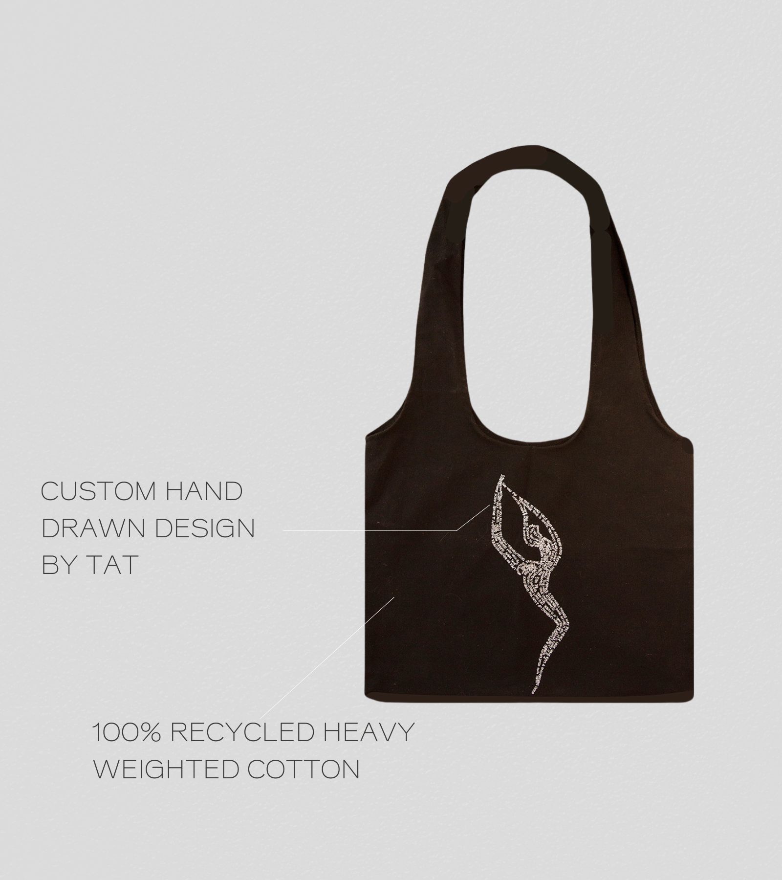 tatiana active tote bag labelled